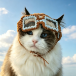 Pet headgear - Cat pilot hat - Image 3
