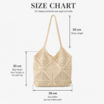 Milky white crochet patterned bag - Image 5