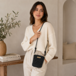 Black crochet crossbody bag - Image 2