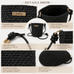 Black crochet crossbody bag - Image 4