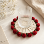 Rose bouquet crochet coasters - Image 2