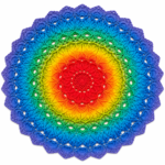 Rainbow Mandala Crochet Rug