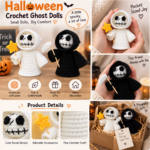 Halloween Crochet Ghost Gift Dolls - Image 4