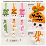 ThreadNet Studio Halloween Crochet Ghost Decorations - Image 4