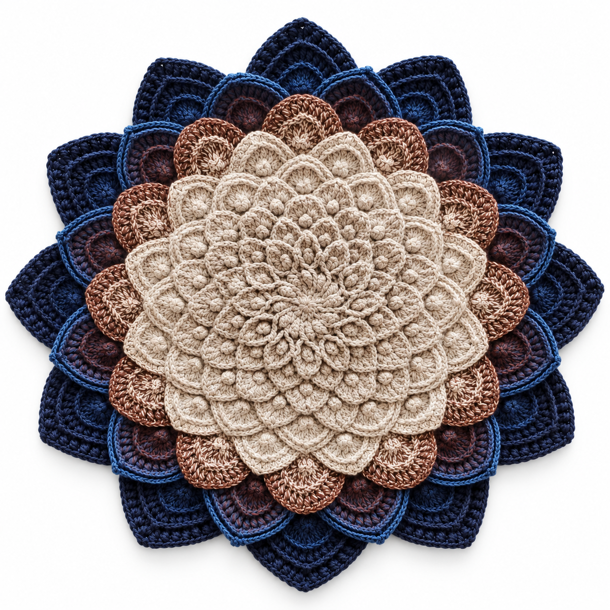 Codex 图像 2026年9月6日 16_25_44 Handmade Crochet Mandala Flower Mat - Image 1