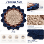 Handmade Crochet Mandala Flower Mat - Image 5